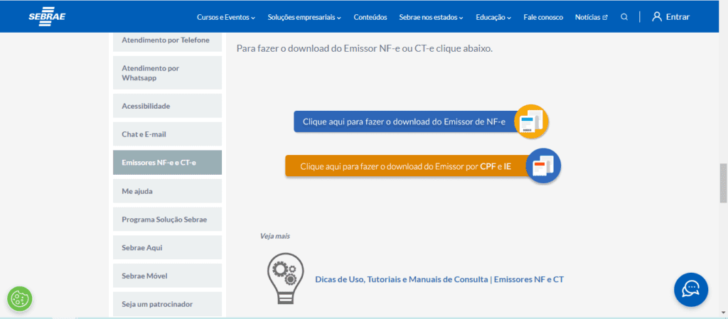 Imagem de como baixar emissor de NF-e