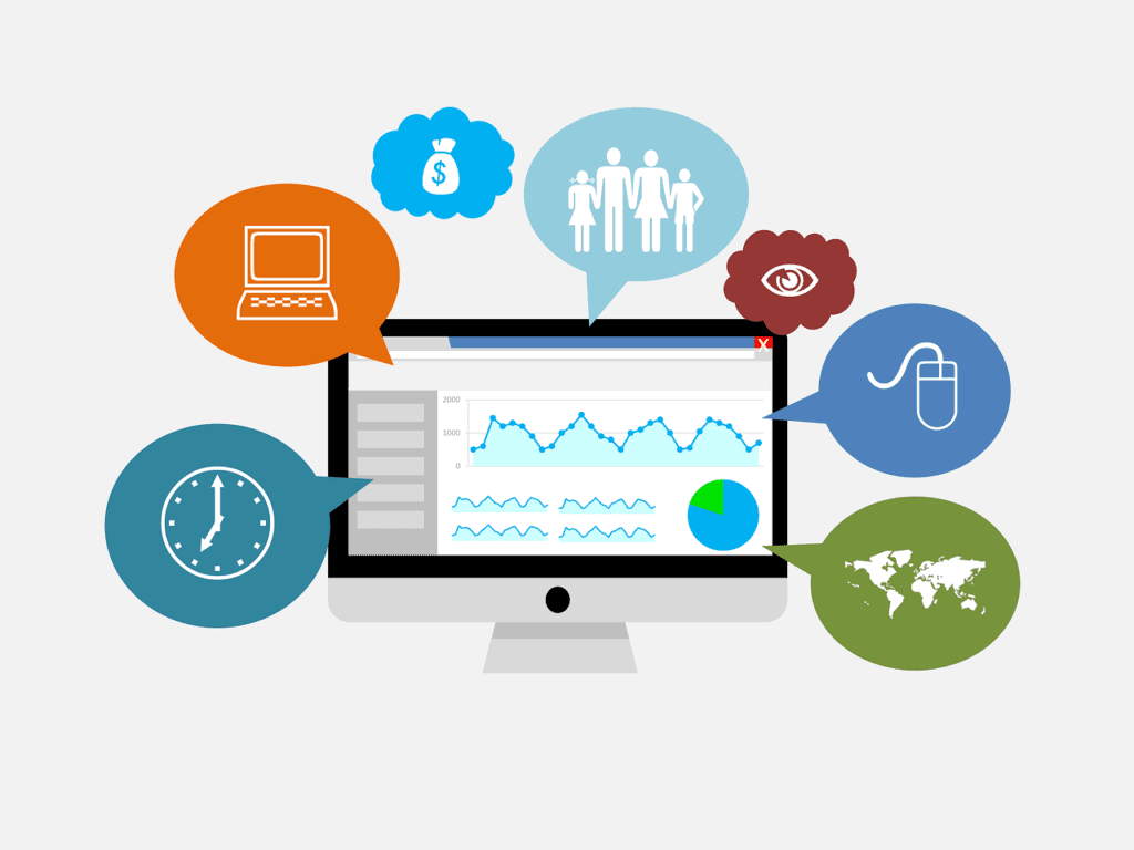 Computador com vários periféricos em volta como e backlinks